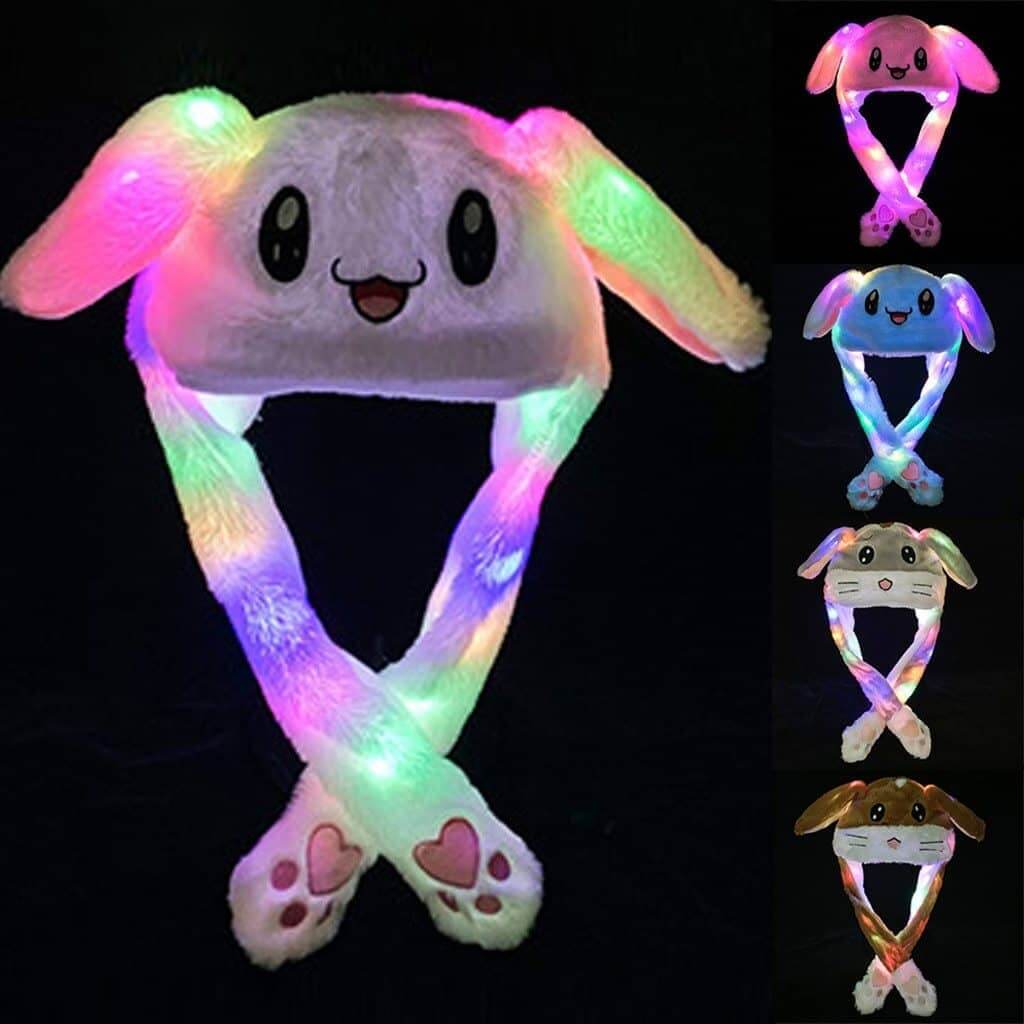 Cute Flashing Move-able Ears Hat-Lights & LEDs