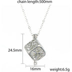 Tree Of Life Luminous Cube Necklace-Jewelry