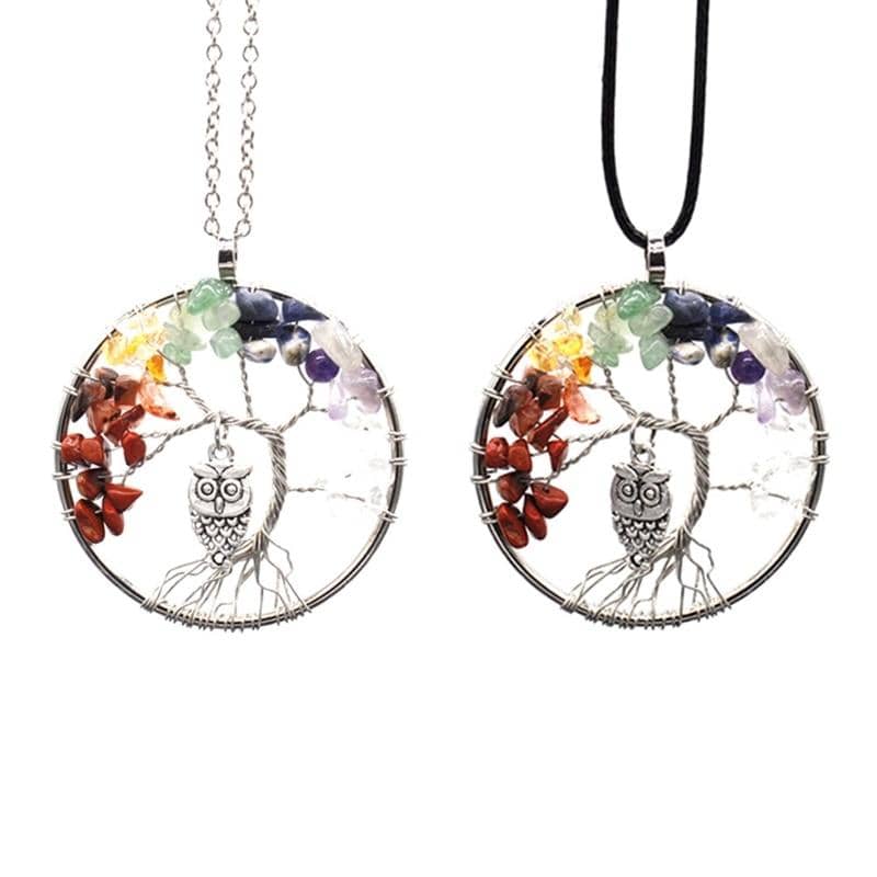Wise Owl Tree of Life Necklace-Jewelry