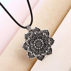 Mandala Lotus Flower Pendant-Jewelry