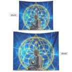 Leuchtender Buddha-Wandteppich