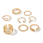 8pcs/sets Bohemian Geometric Rings Set-Jewelry