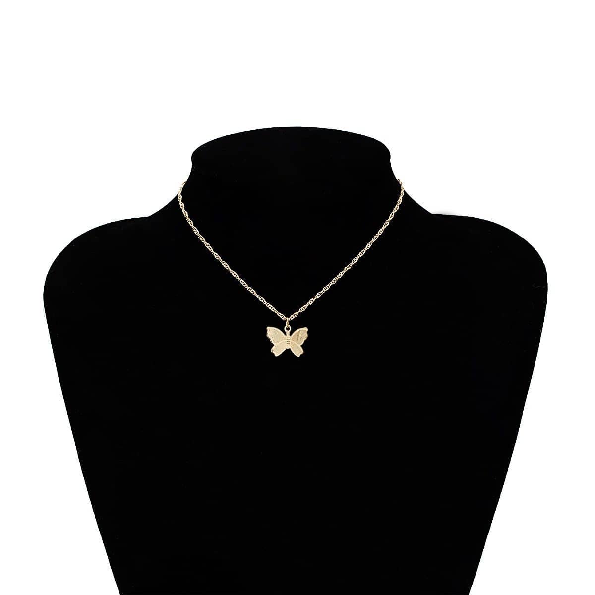 Simple Butterflies Necklaces & Earrings-Jewelry