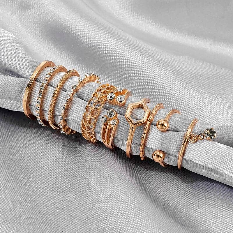 8pcs/sets Bohemian Geometric Rings Set-Jewelry