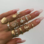 Tocona 15 Pcs Rings Sets-Jewelry