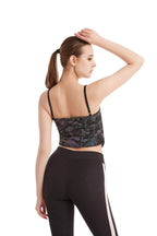 Reflective Rainbow Psychedelic Mushroom Crop Top-Festival Wear