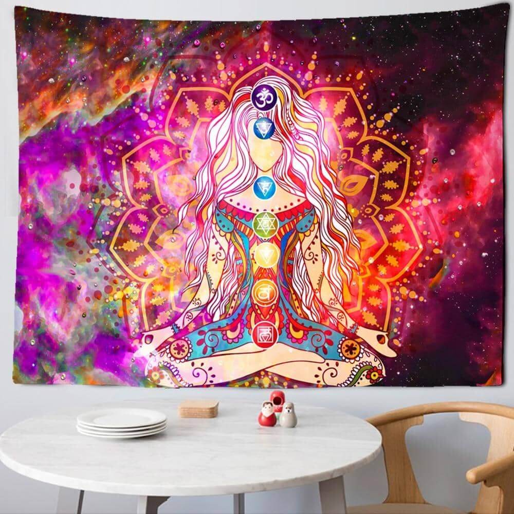 Henna Meditation Tapestry-Decorative Tapestries