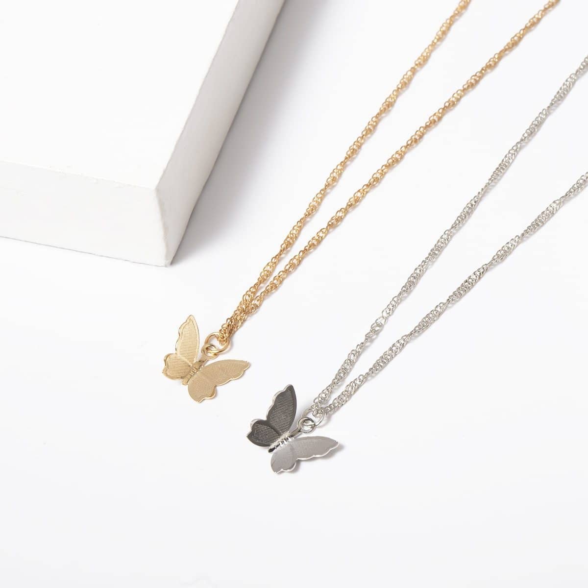 Simple Butterflies Necklaces & Earrings-Jewelry