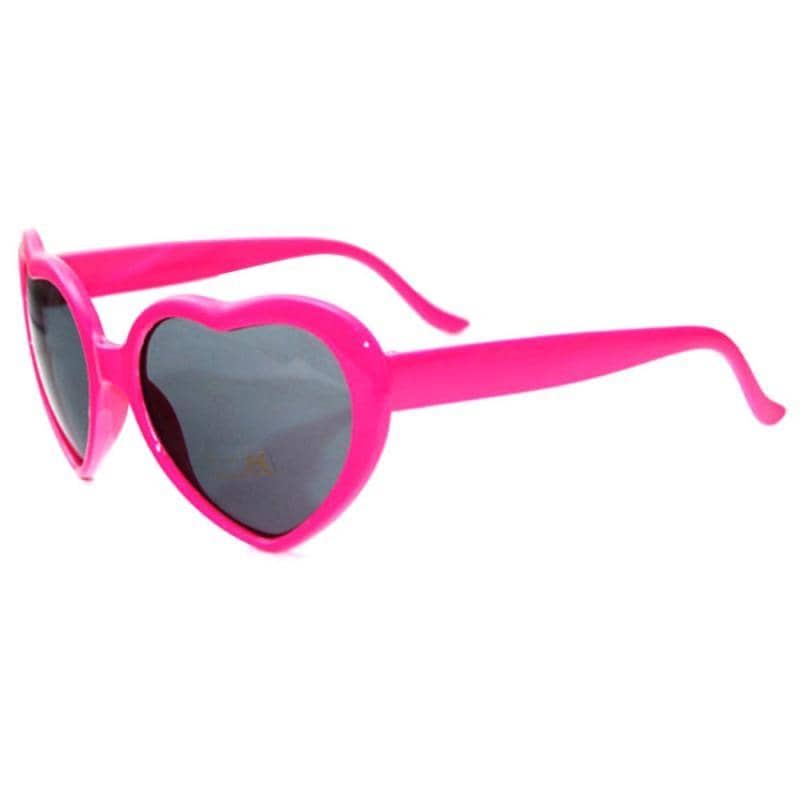 Smoked Lensed Heart Diffraction Glasses-Head Gear
