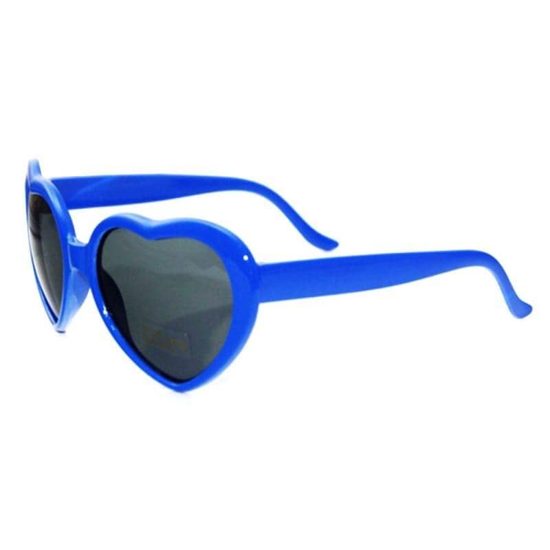 Smoked Lensed Heart Diffraction Glasses-Head Gear
