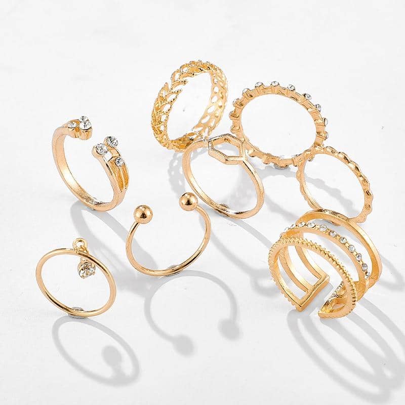8pcs/sets Bohemian Geometric Rings Set-Jewelry