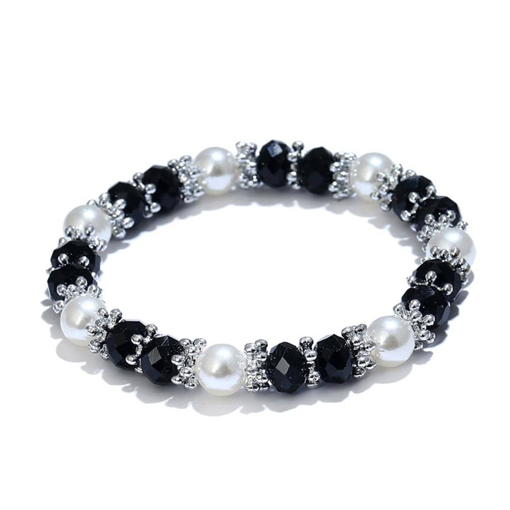 Rinestone Faux Pearl Bracelet-Jewelry