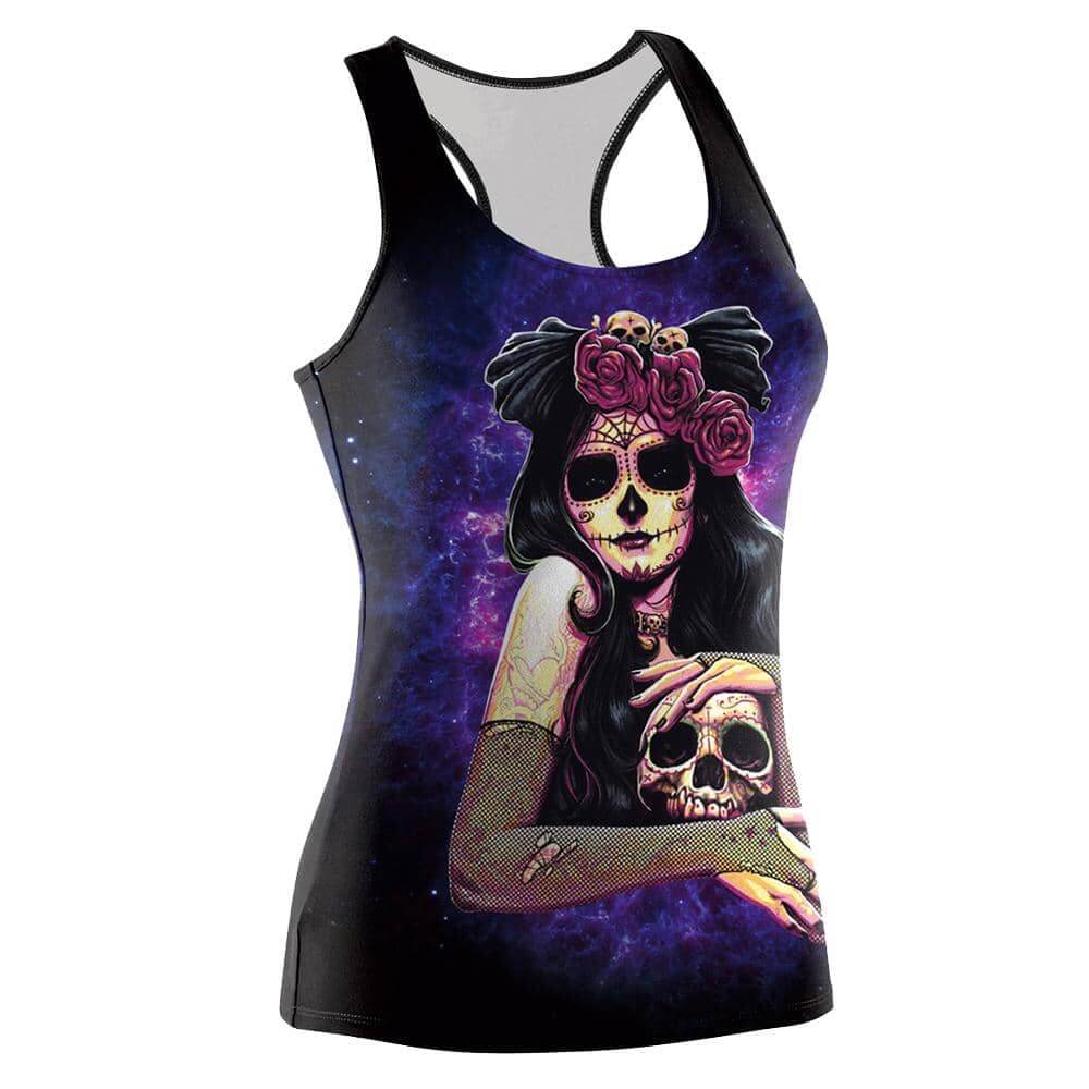 Women's Santa Muerte Tank Top-Shirt