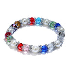Rinestone Faux Pearl Bracelet-Jewelry