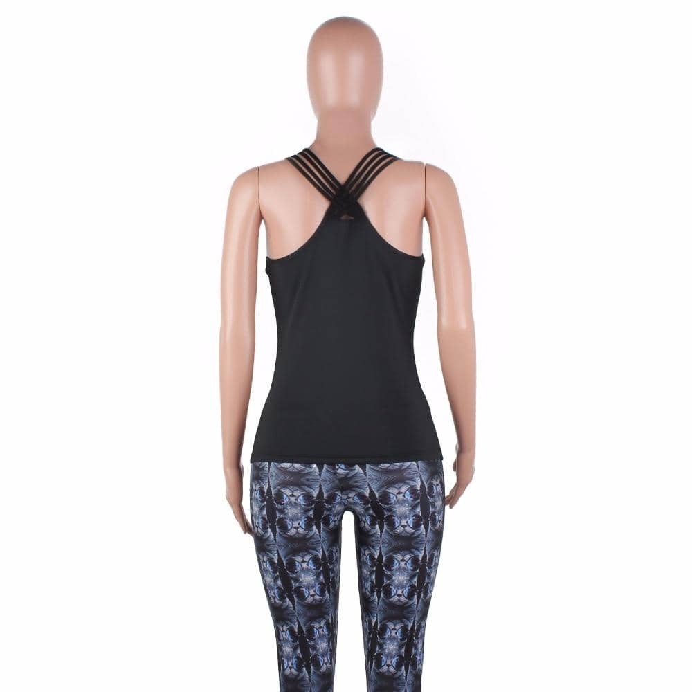 Women's Black Santa Muerte Tank Top-Shirt