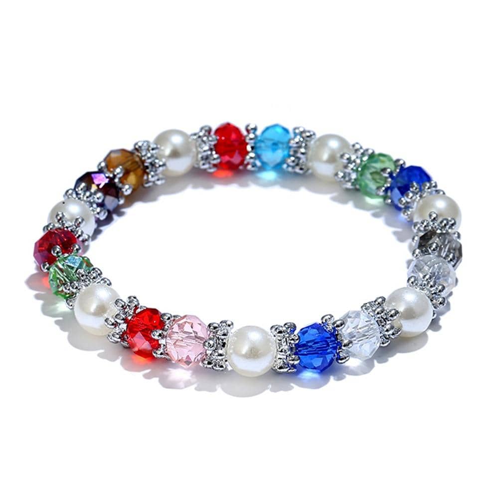 Rinestone Faux Pearl Bracelet-Jewelry