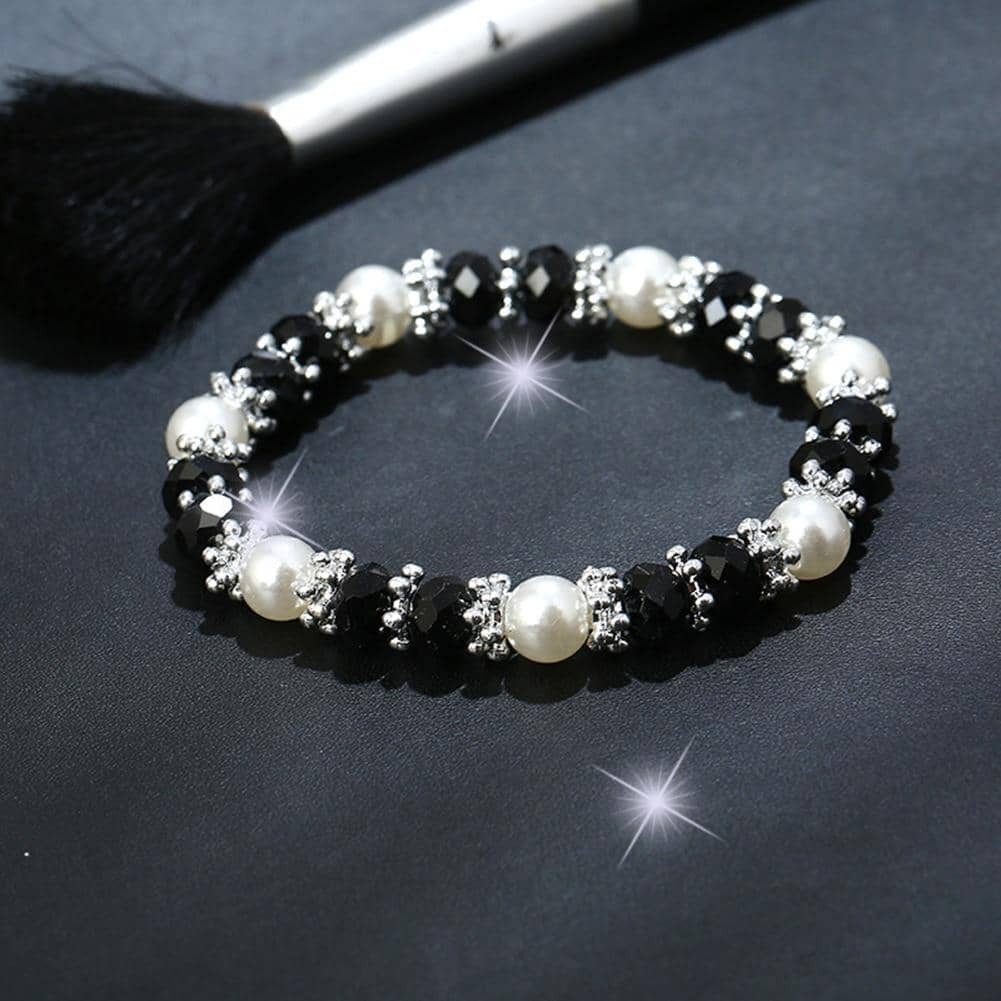 Rinestone Faux Pearl Bracelet-Jewelry