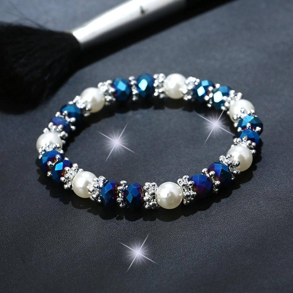 Rinestone Faux Pearl Bracelet-Jewelry