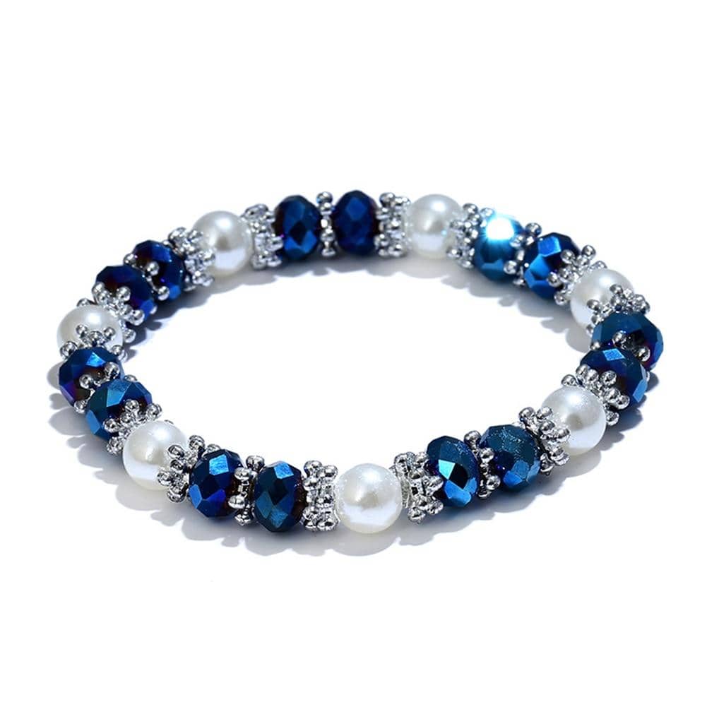 Rinestone Faux Pearl Bracelet-Jewelry