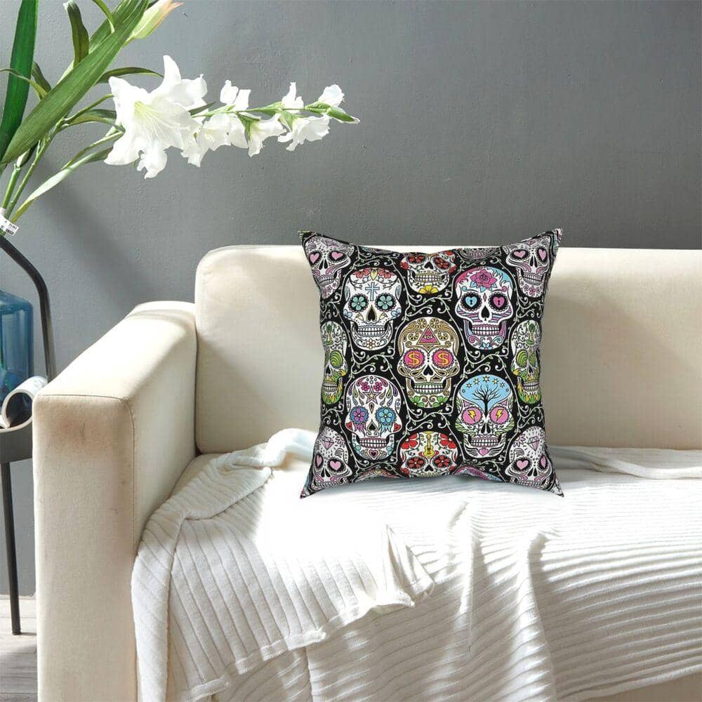 Sugar Skull Dia De Los Muertos Pillow Casing-Pillow Case