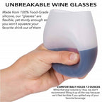 Unbreakable Silicone Wine Glasses-Drinkware