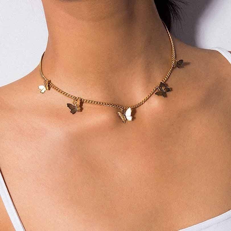 Simple Butterflies Necklaces & Earrings-Jewelry
