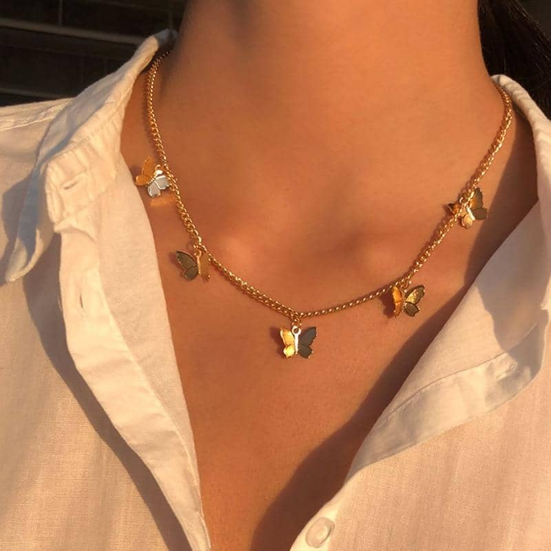 Simple Butterflies Necklaces & Earrings-Jewelry