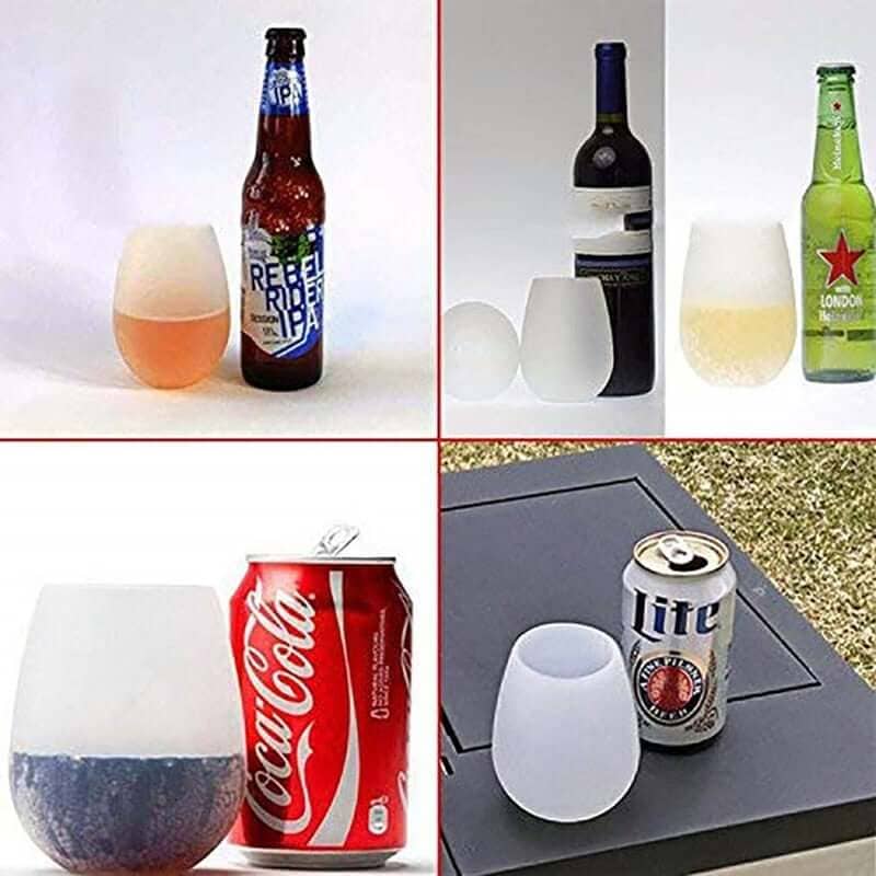 Unbreakable Silicone Wine Glasses-Drinkware