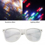 Clear Lensed Heart Diffraction Glasses