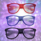Clear Lensed Heart Diffraction Glasses