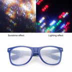 Clear Lensed Heart Diffraction Glasses