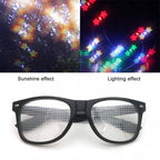 Clear Lensed Heart Diffraction Glasses