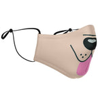 Dog Tongue Face Mask-Fashion Face Mask - AOP