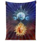 Manta Microfleece Sol e Lua Gatos