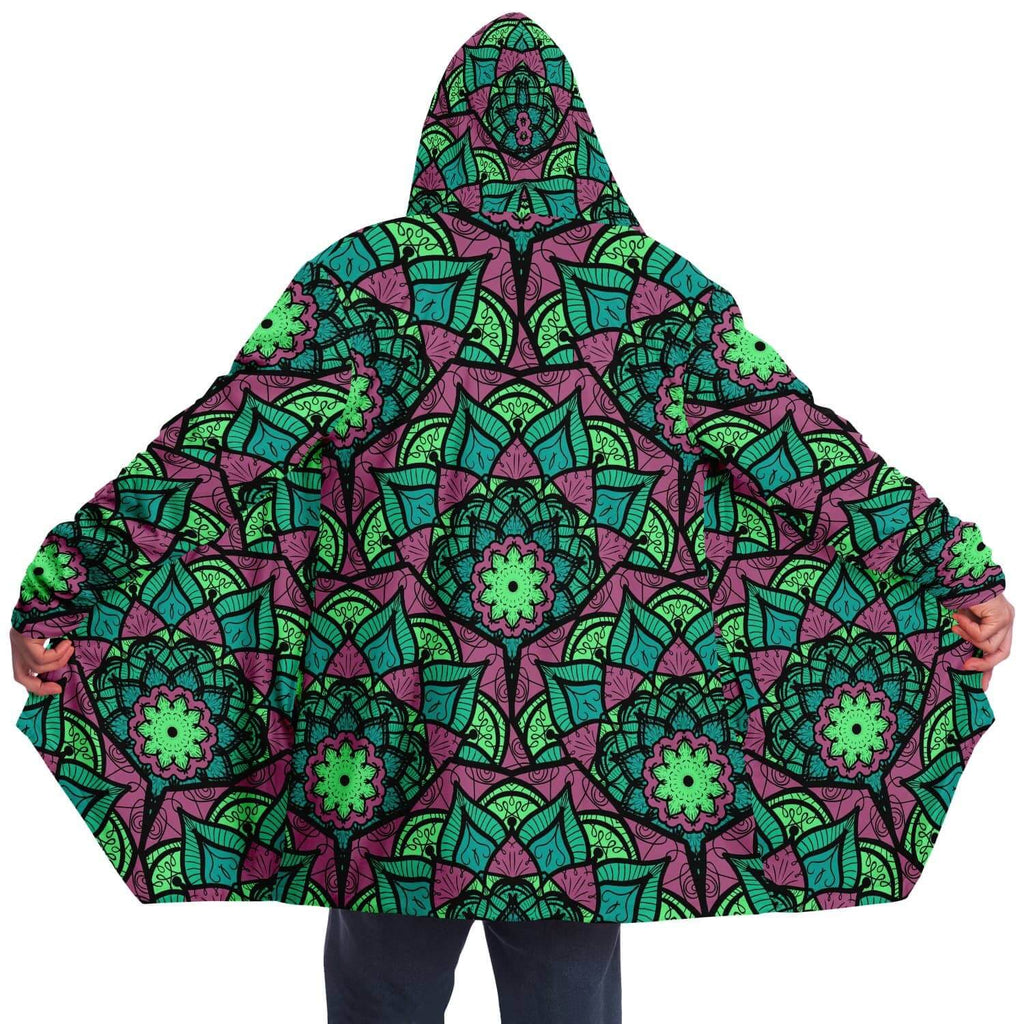 Green Red East Serenity Cloak-Microfleece Cloak - AOP