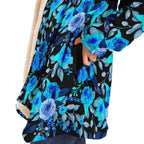Blue Rose Cloak-Microfleece Cloak - AOP