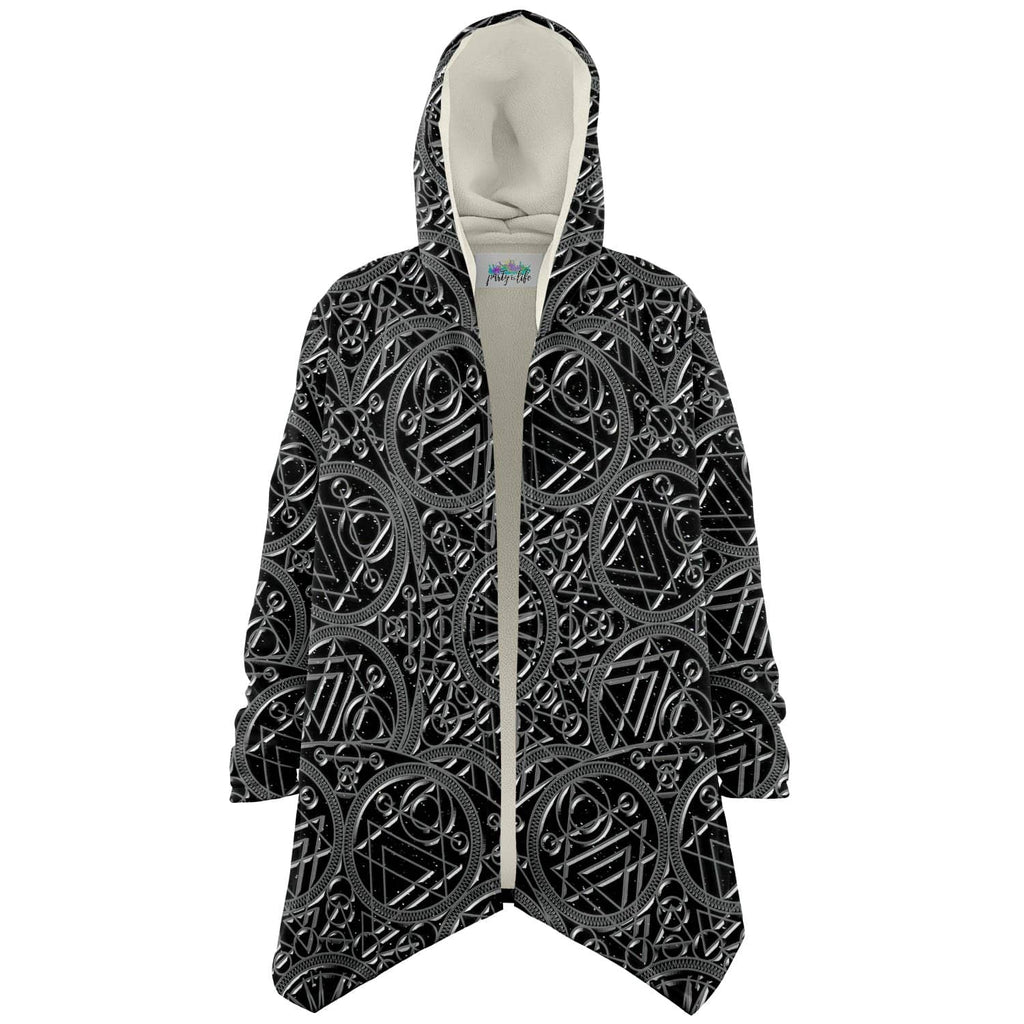 Metallic Mandala Sky Cloak-Microfleece Cloak - AOP