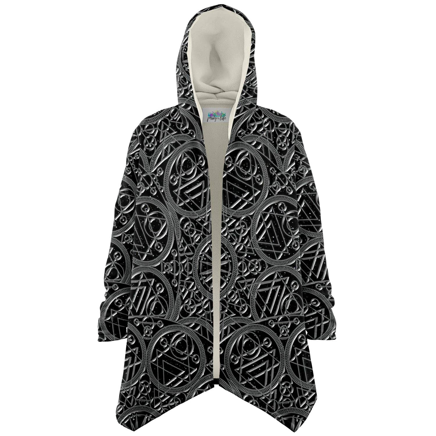 Metallic Mandala Sky Cloak-Microfleece Cloak - AOP