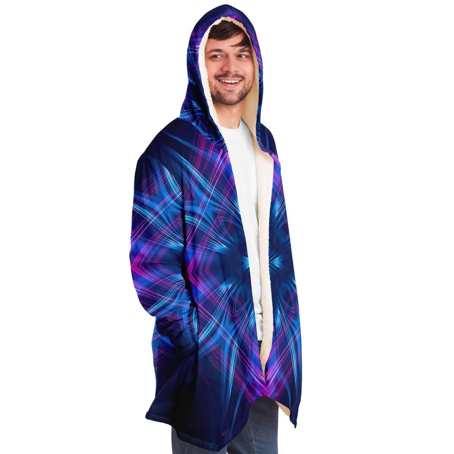 Kaleidoscope Micromink Cloak-Microfleece Cloak - AOP