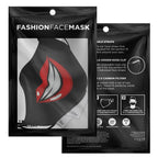 Big Smile Face Mask - Black-Fashion Face Mask - AOP