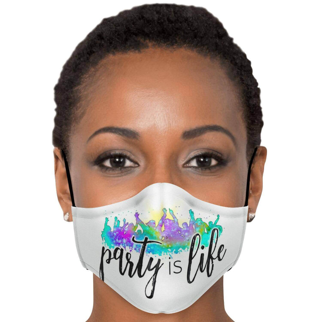 Party is Life Printed Face Mask-Fashion Face Mask - AOP