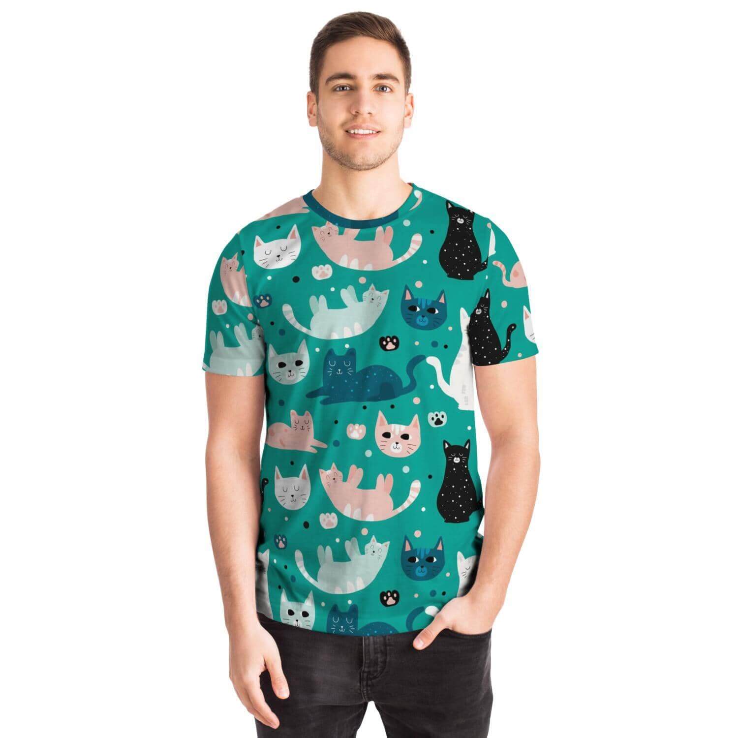 Green Cat Shirt-Shirt