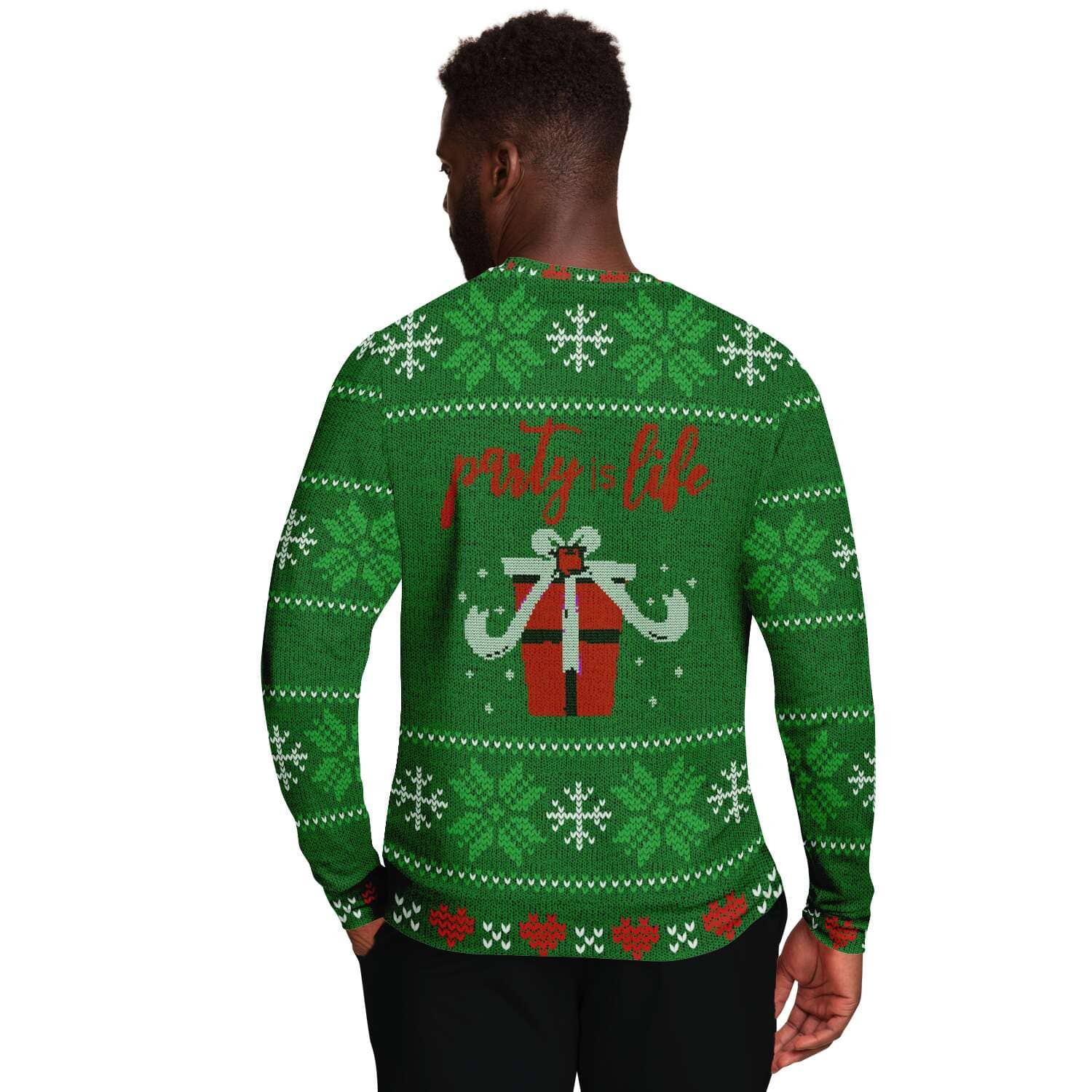 Green Gangsta Wrappa Ugly Christmas Sweater-Ugly Christmas Sweater