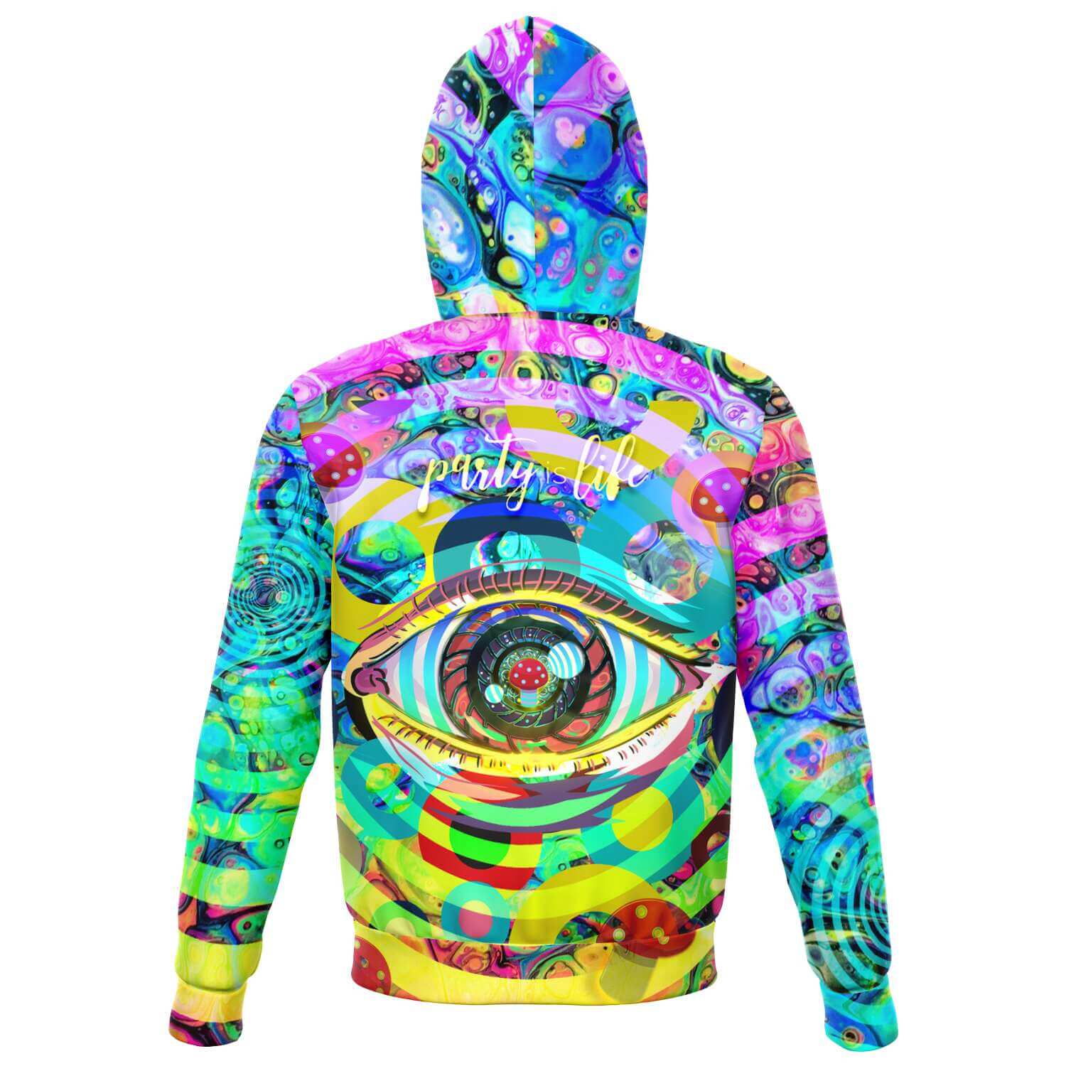 Hypnotic Mushrooms Zip Hoodie-Hoodies