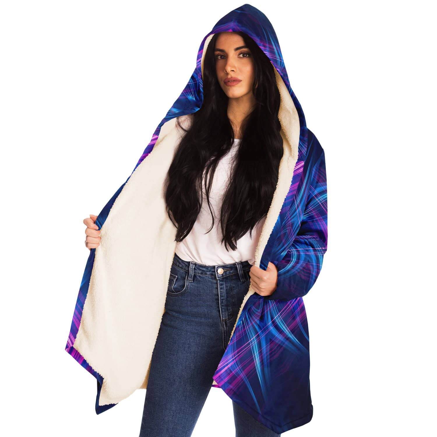 Kaleidoscope Micromink Cloak-Microfleece Cloak - AOP