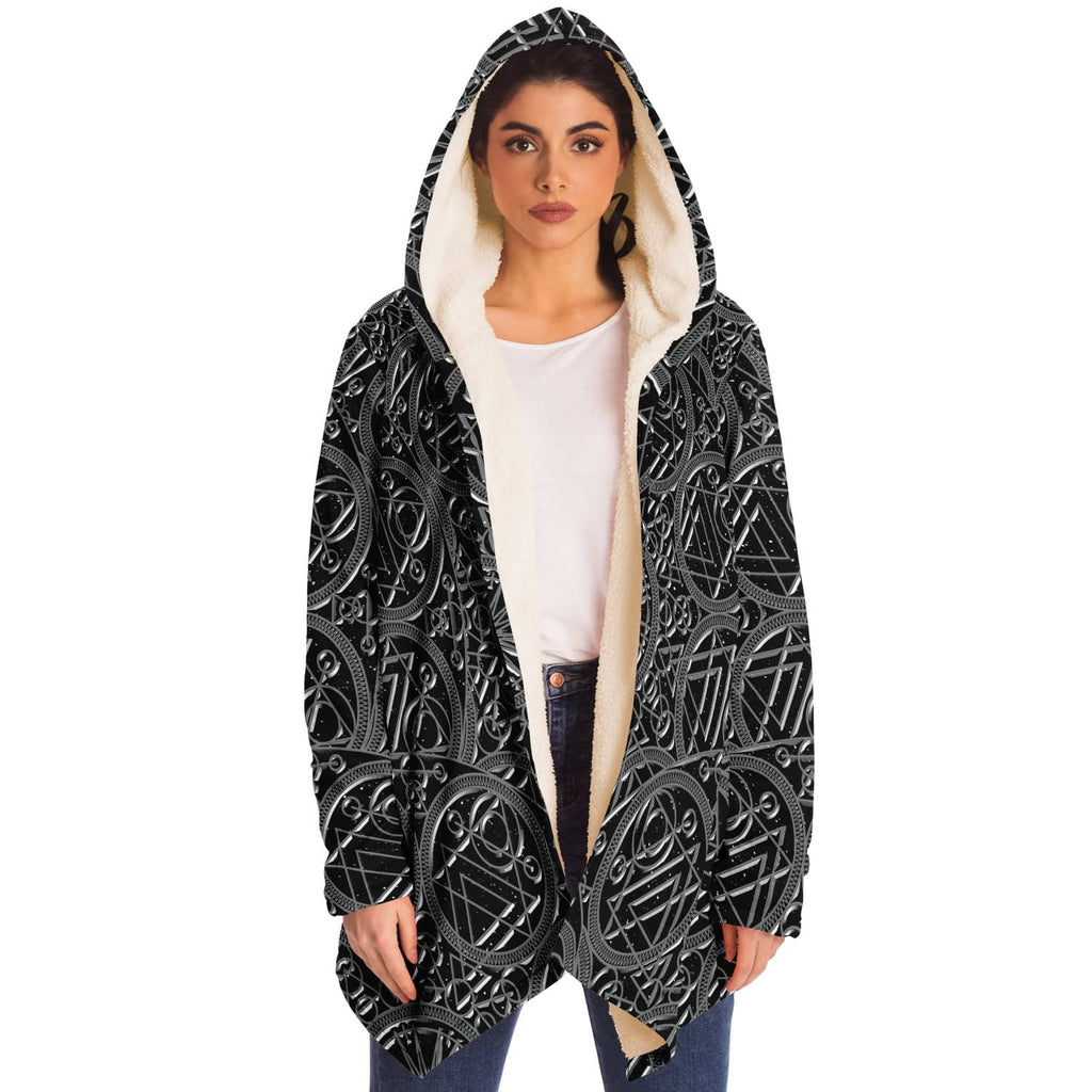 Metallic Mandala Sky Cloak-Microfleece Cloak - AOP
