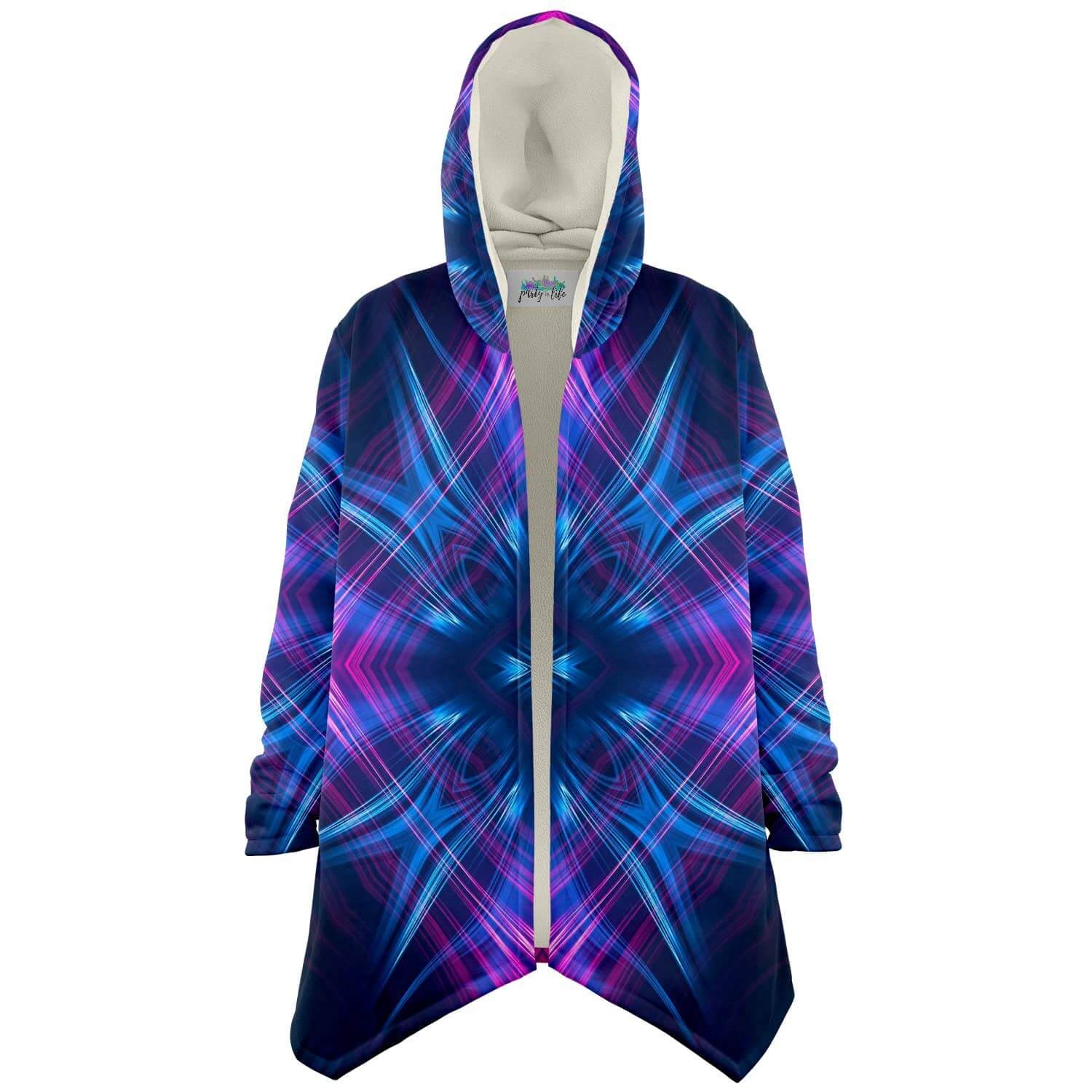 Kaleidoscope Micromink Cloak-Microfleece Cloak - AOP