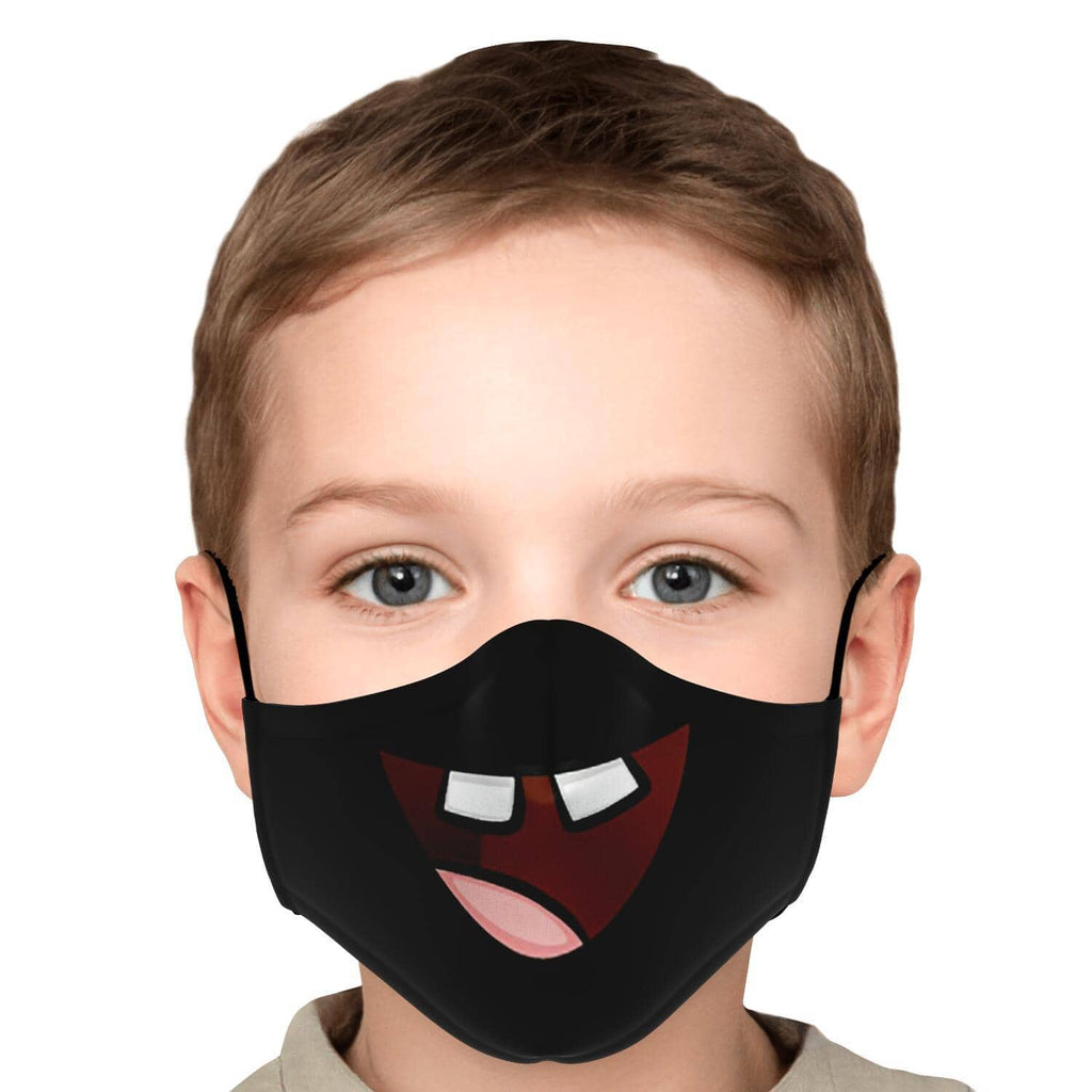 Missing Teeth Smile Face Mask - Black