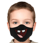 Missing Teeth Smile Face Mask - Black