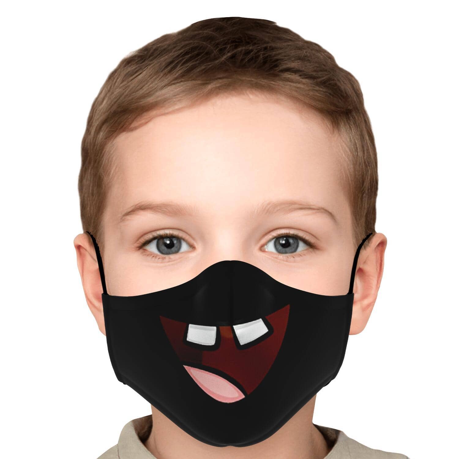 Missing Teeth Smile Face Mask - Black